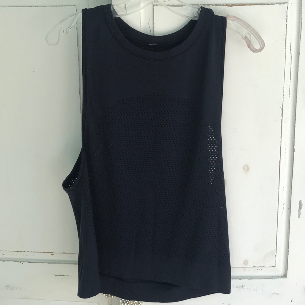 Lululemon Navy Blue Breeze By Muscle Tank II